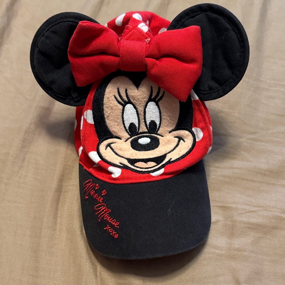 Disney Red and White Polka Dot Minnie Mouse Hat - Toddler
